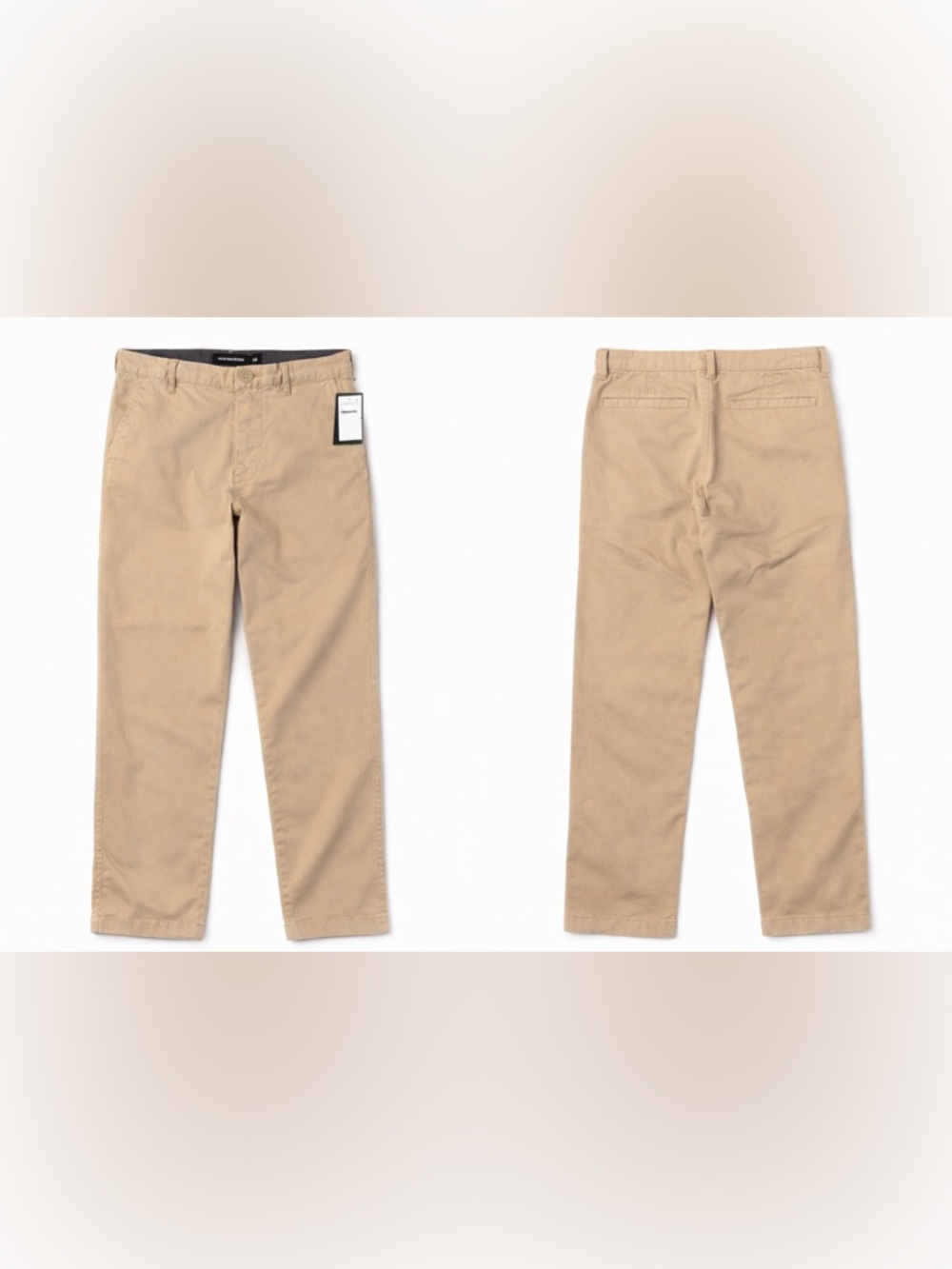 Nordstrom Kids Khaki Pants Size 14 Boys Stretch Cotton Tan Chinos NWT - Picture 2 of 3